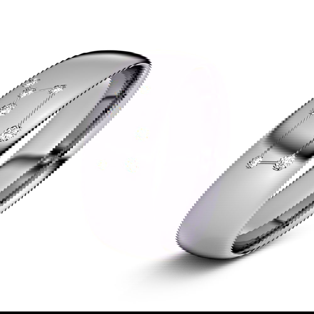 Sternzeichenring Zwilling 950er Palladium - 8642