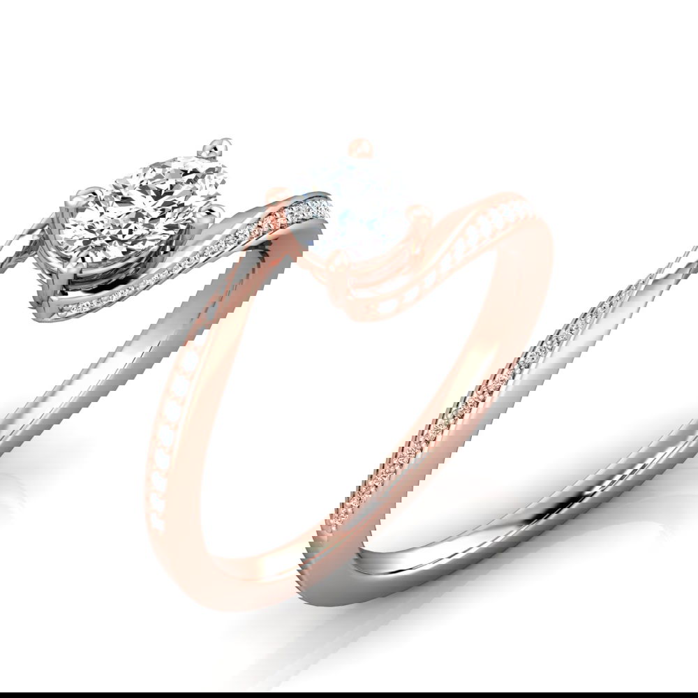 Verlobungsring VR32 750er Rotgold - 5294