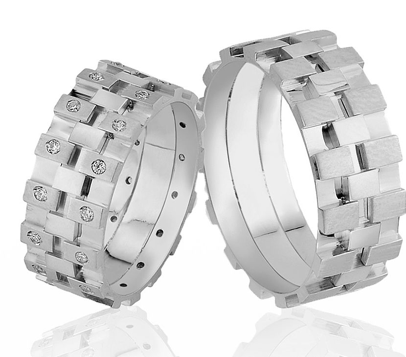 Partnerringe / Freundschaftsringe Worms 925er Silber - 5309