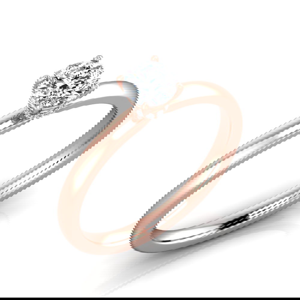 Verlobungsring VR38 585er Rotgold - 7681