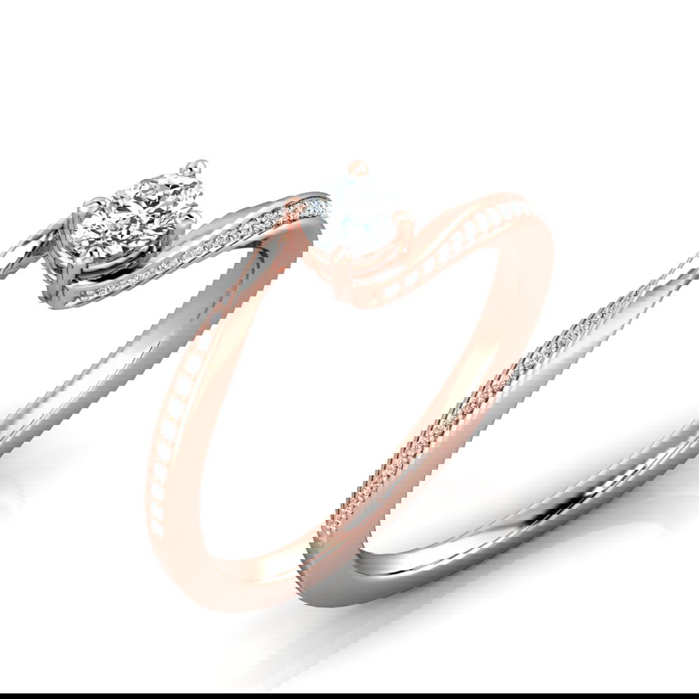 Verlobungsring VR32 585er Rotgold - 5287