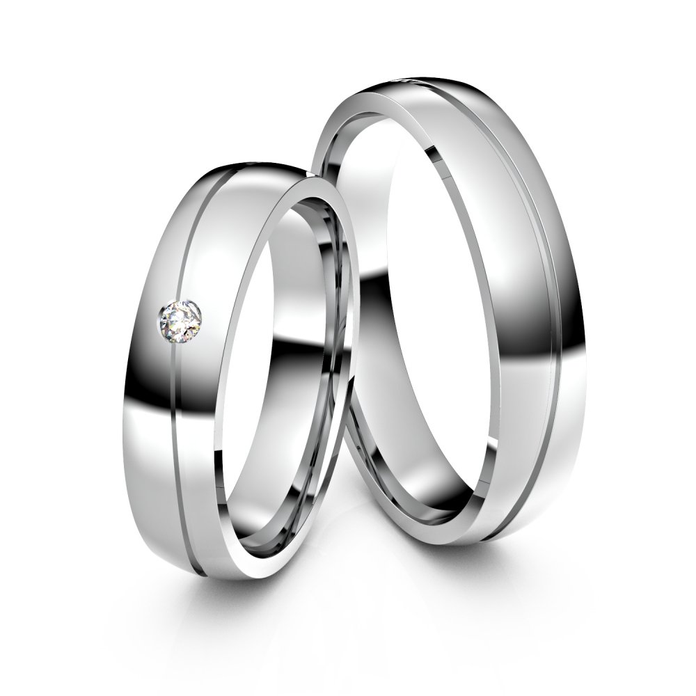 Verlobungsring Ehering Damenring Herrenring aus Edelstahl mit Ring Gravur E002
