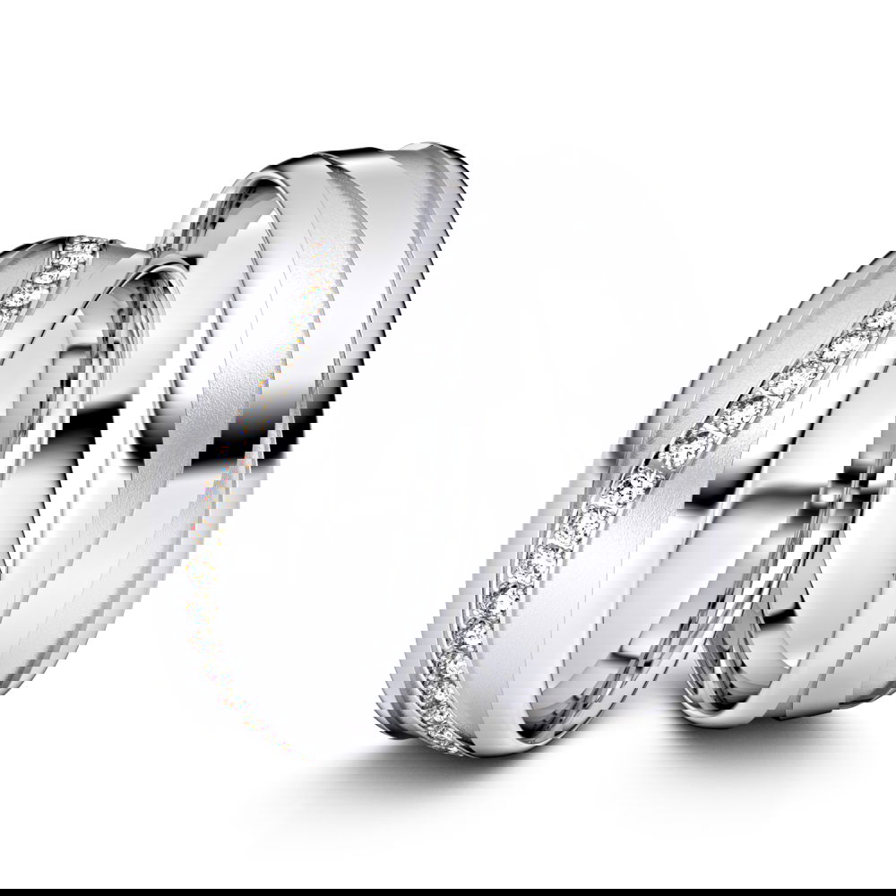 Partnerringe / Freundschaftsringe Crailsheim 925er Silber - 5453