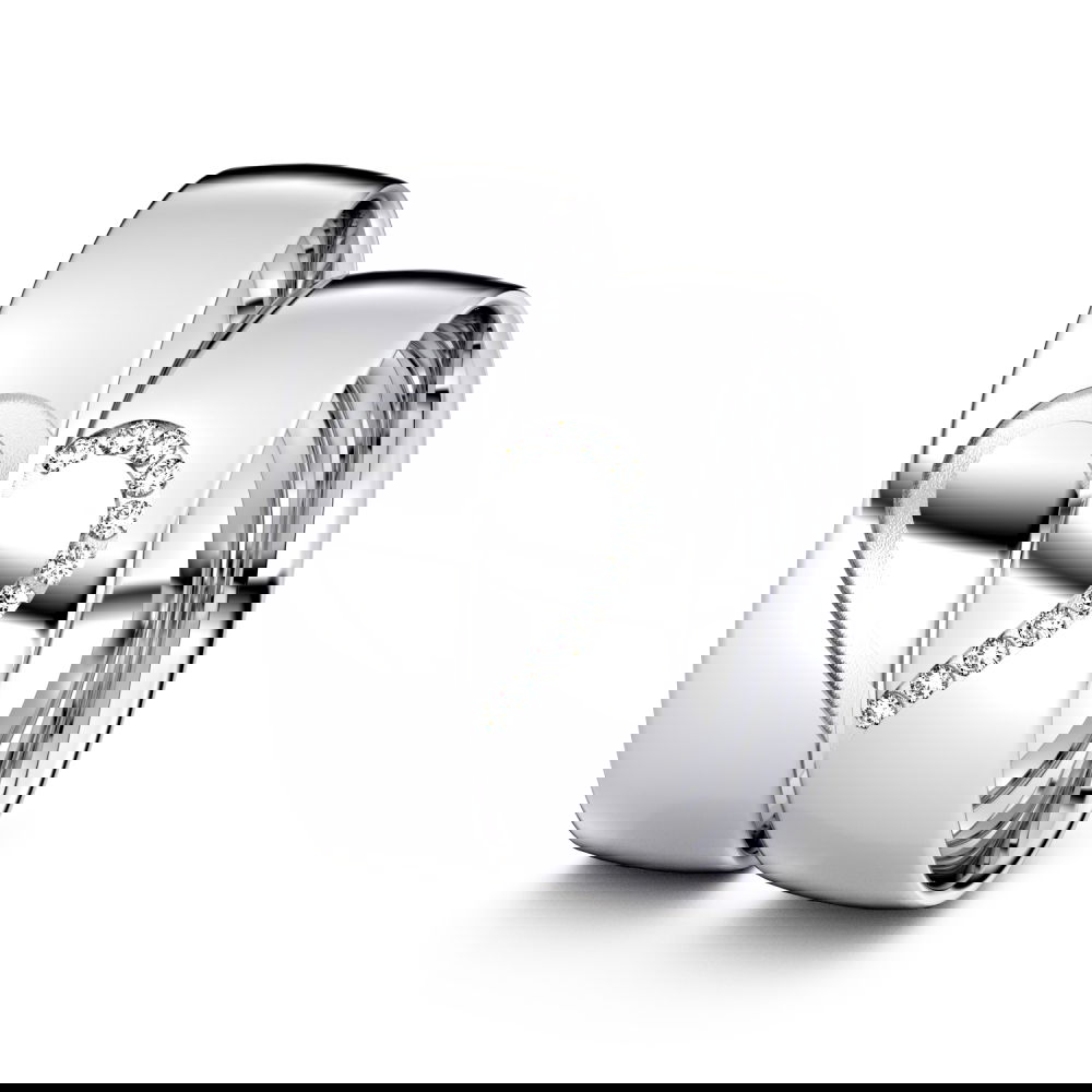 Partnerringe / Freundschaftsringe Herzberg 925er Silber - 5547