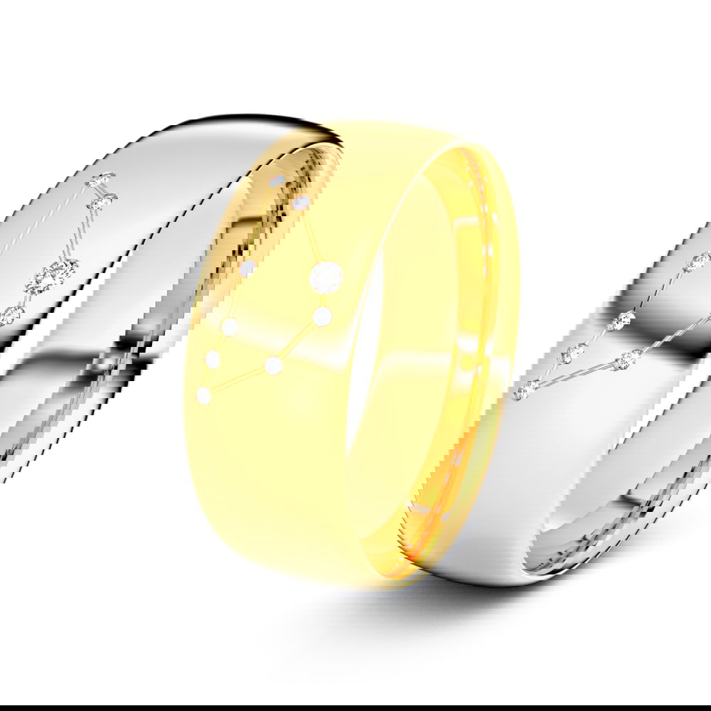 Sternzeichenring Steinbock 750er Gelbgold - 8555