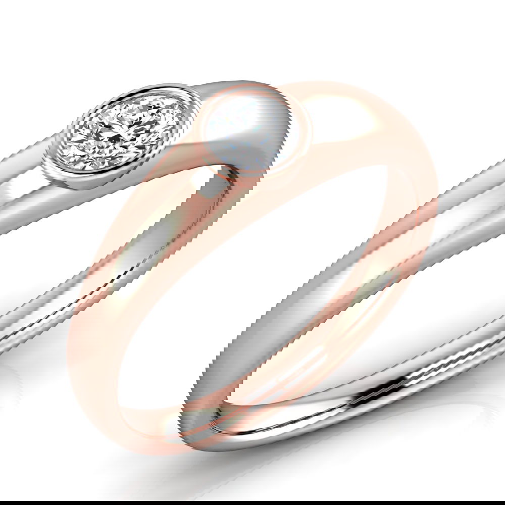 Verlobungsring VR37 585er Rotgold - 6761
